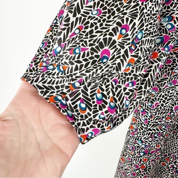 Lilly Pulitzer 100% Silk Sandpiper Dress In Peacock Feather Size 2 - Picture 6 of 12